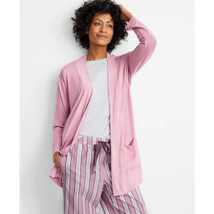 State of Day Women's Large Purple Knit Open Front Pajama / Lounge Cardigan NWT